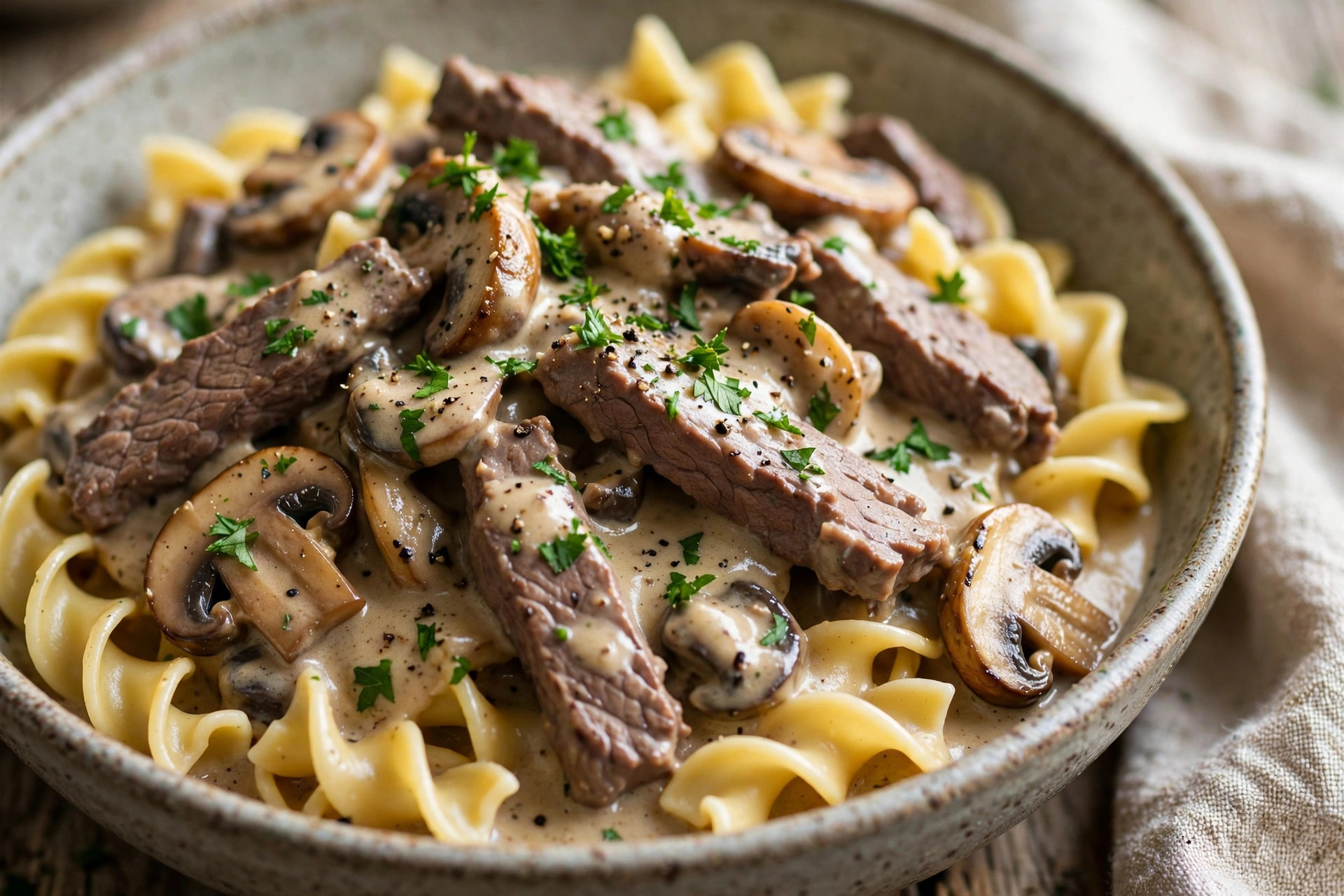 Boeuf Stroganov en mijoteuse