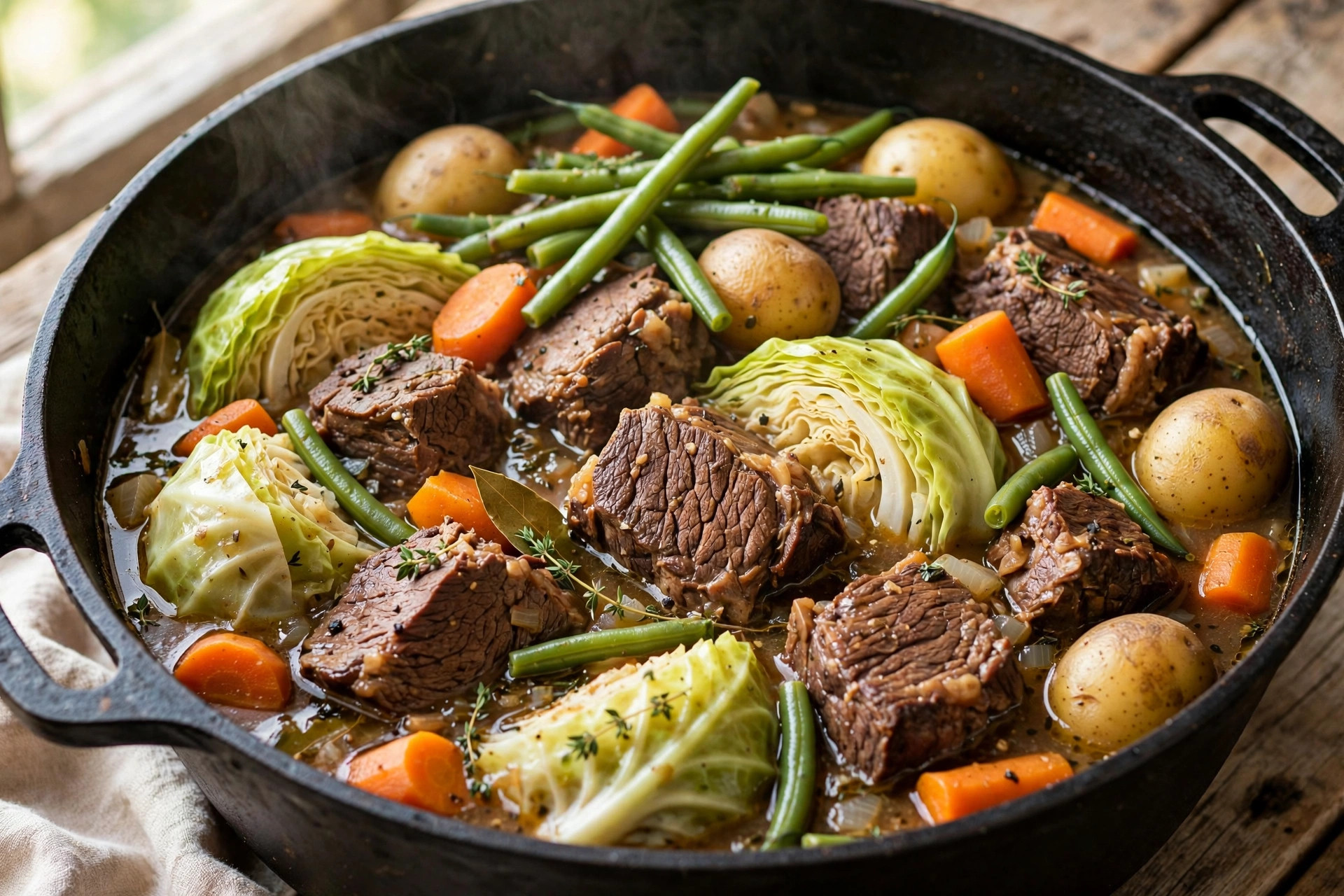 Bouilli de bœuf et légumes