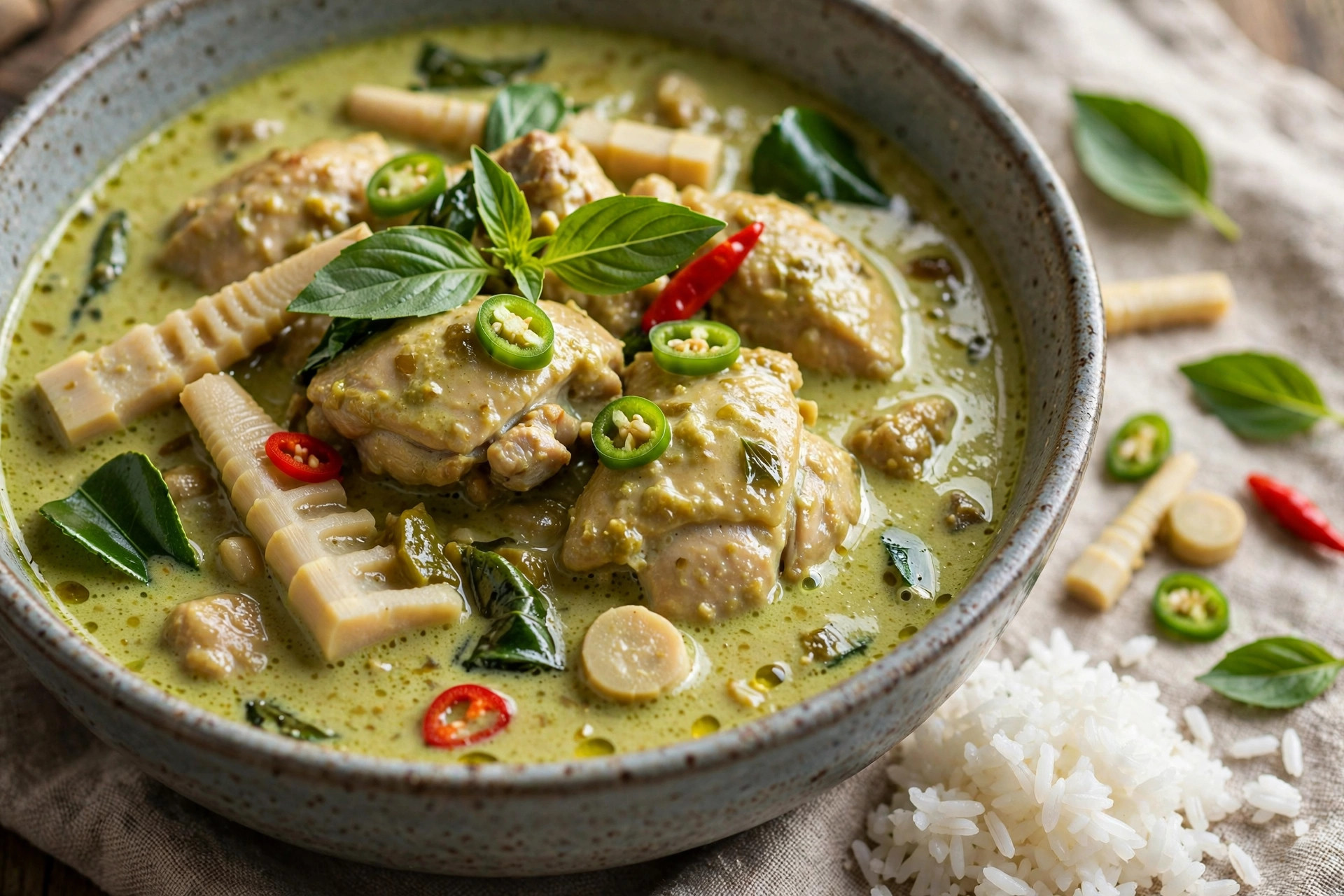 Cari vert thaï au poulet