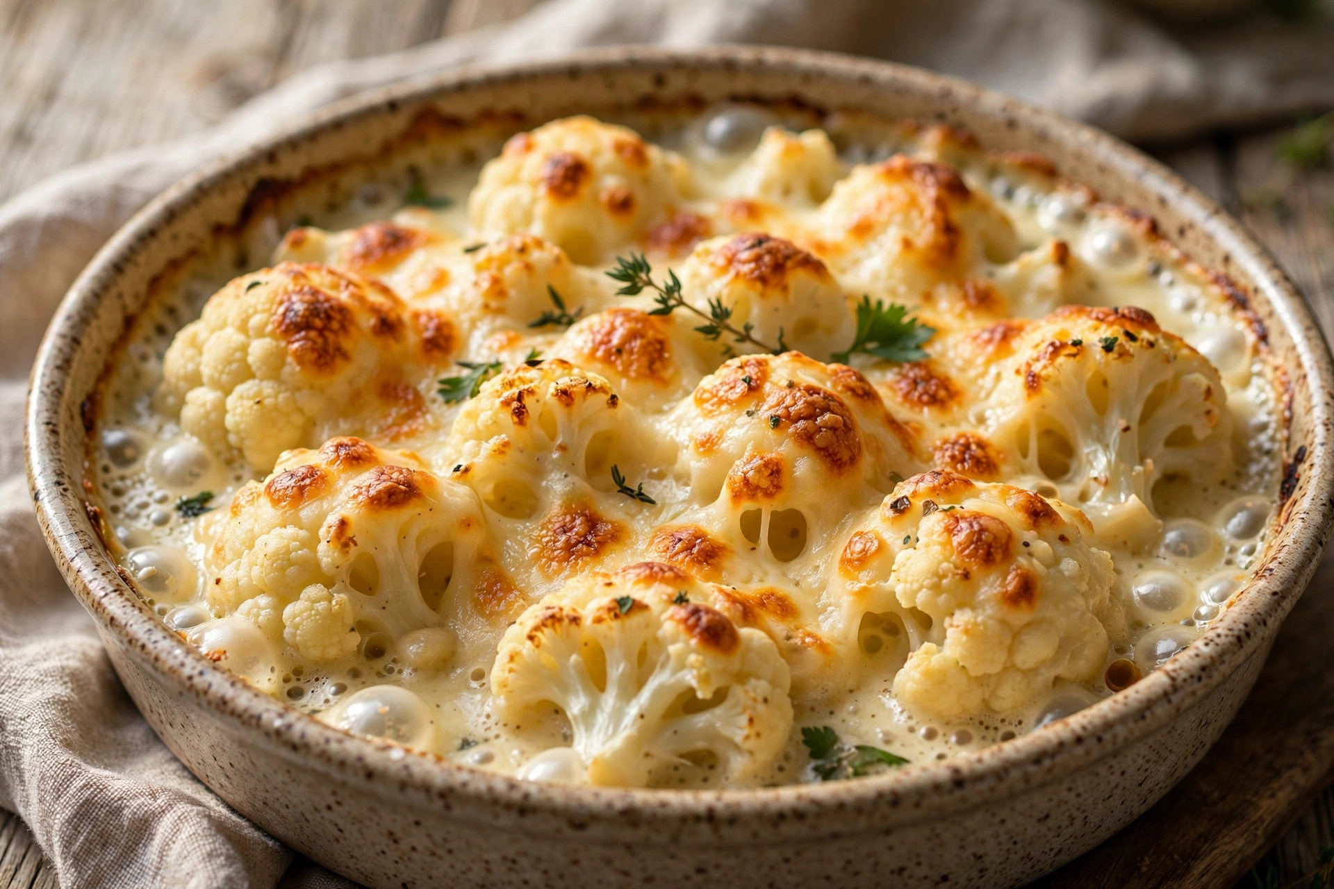 Gratin de chou-fleur au fromage