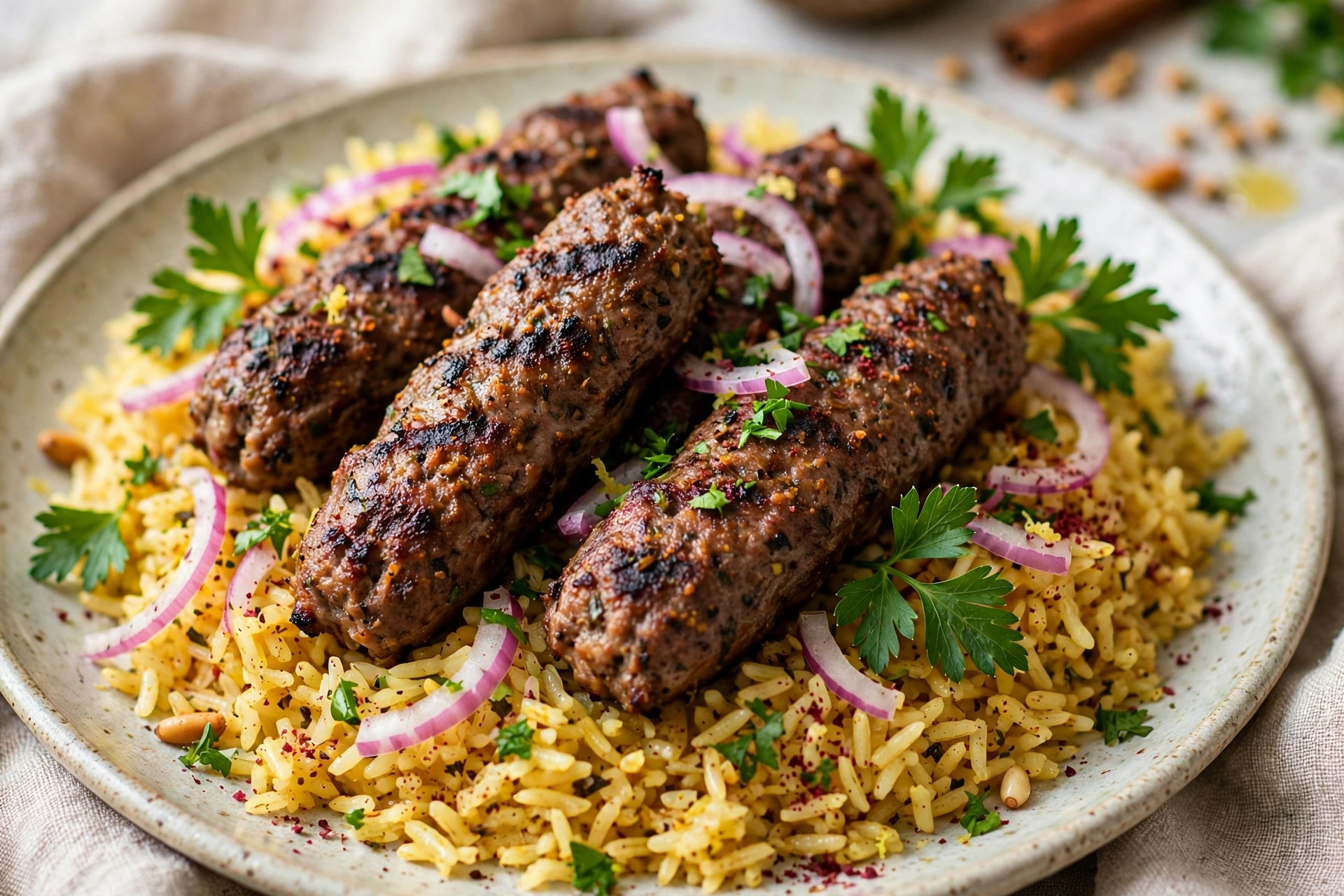 Kefta de bœuf et riz parfumé