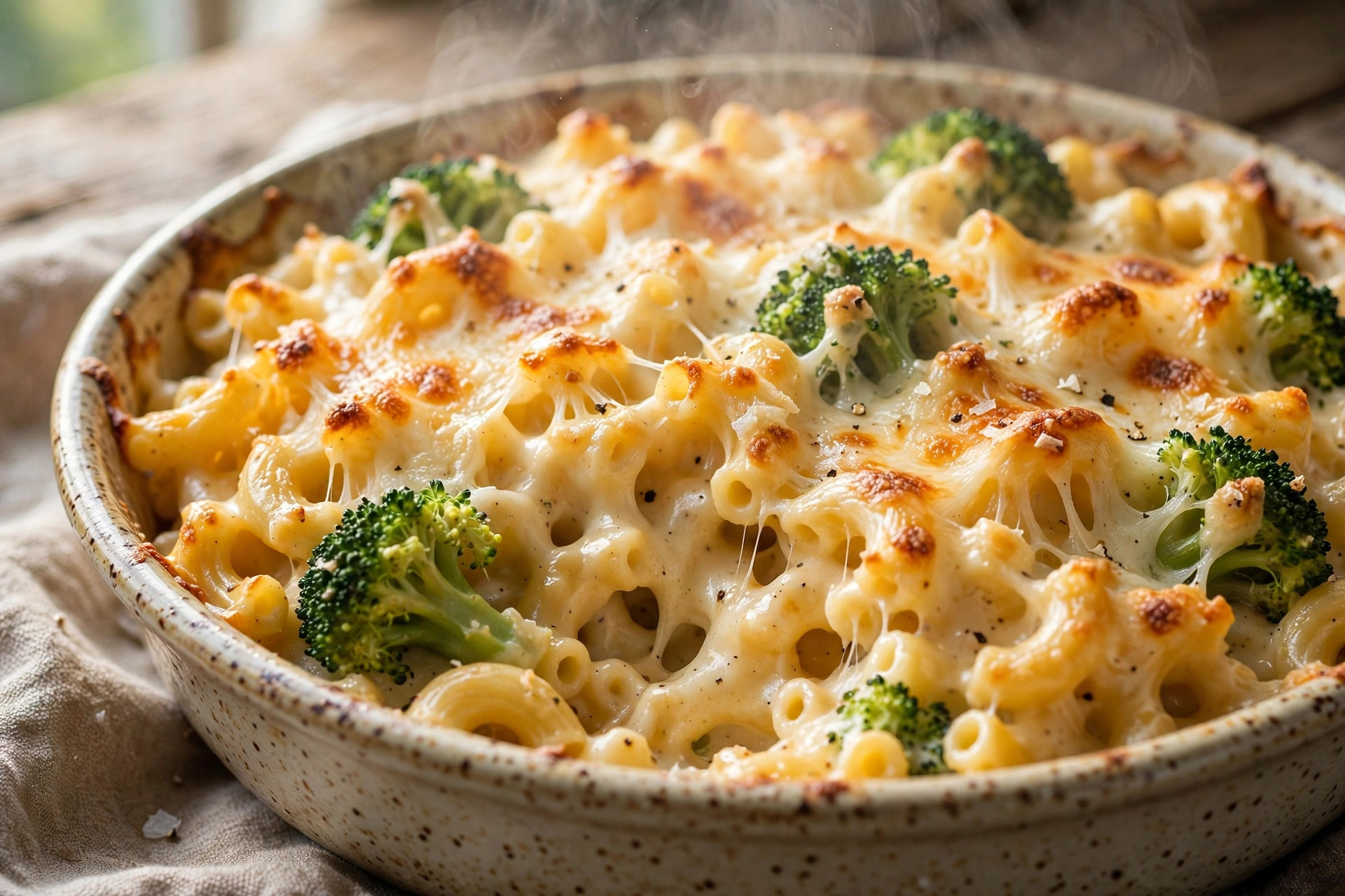 Macaroni au fromage et brocoli