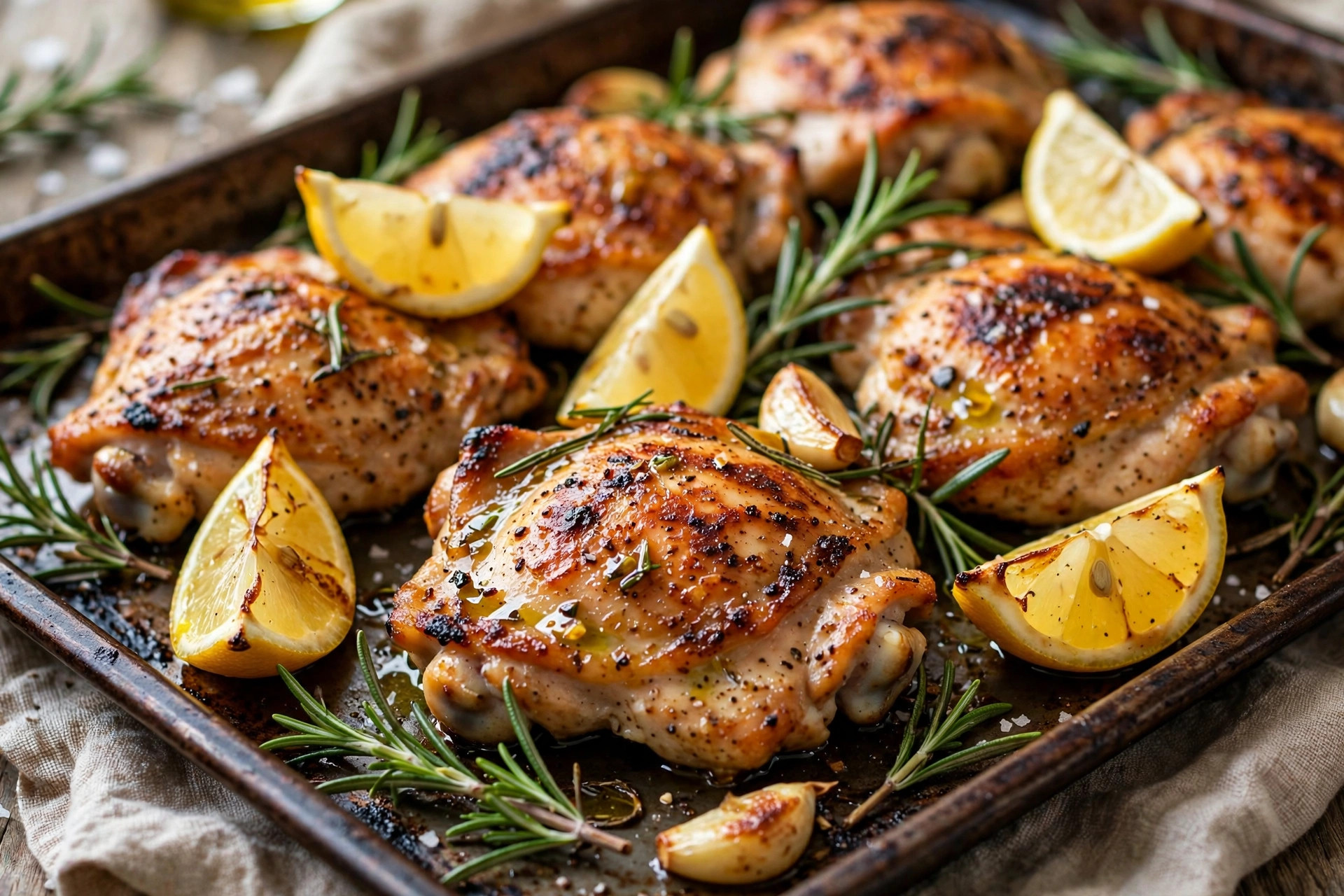 Poulet au citron et romarin