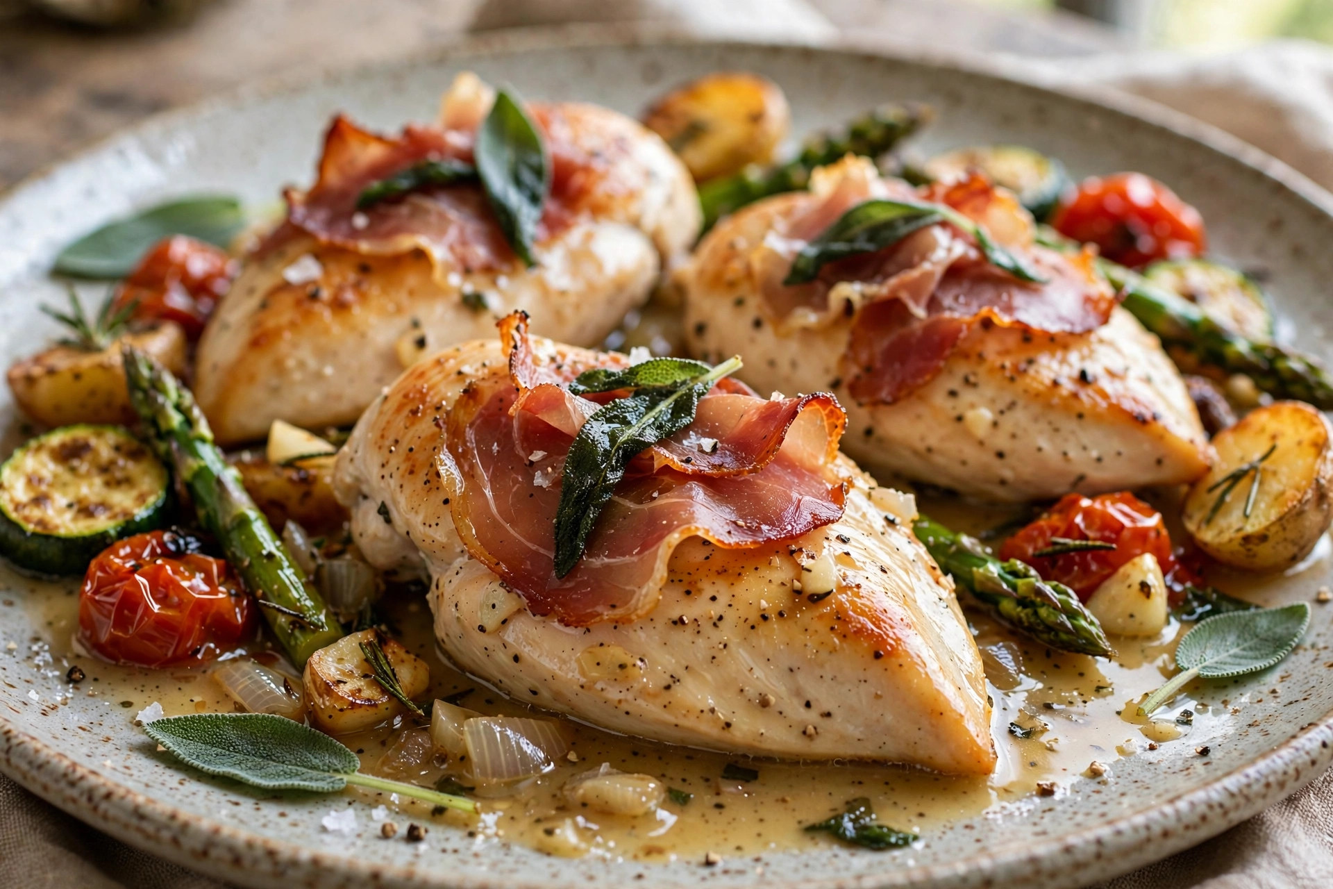 Saltimbocca de poulet