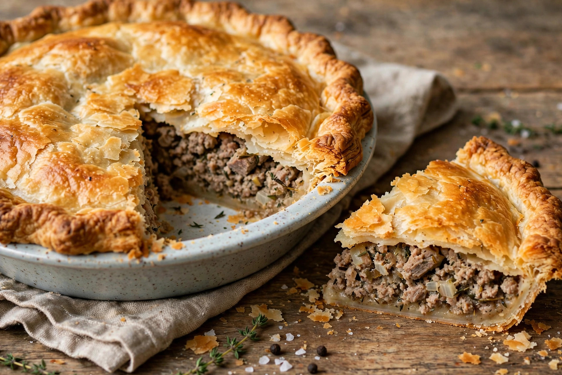 Tourtière traditionnelle au porc et au veau